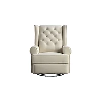 Westwood Design Amelia Traditional Fabric Usb Glider and Recliner in Natural