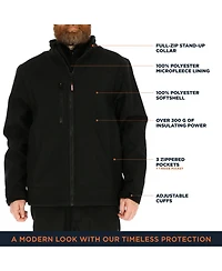 RefrigiWear Men's Warm Insulated Softshell Jacket with Soft Micro-Fleece Lining