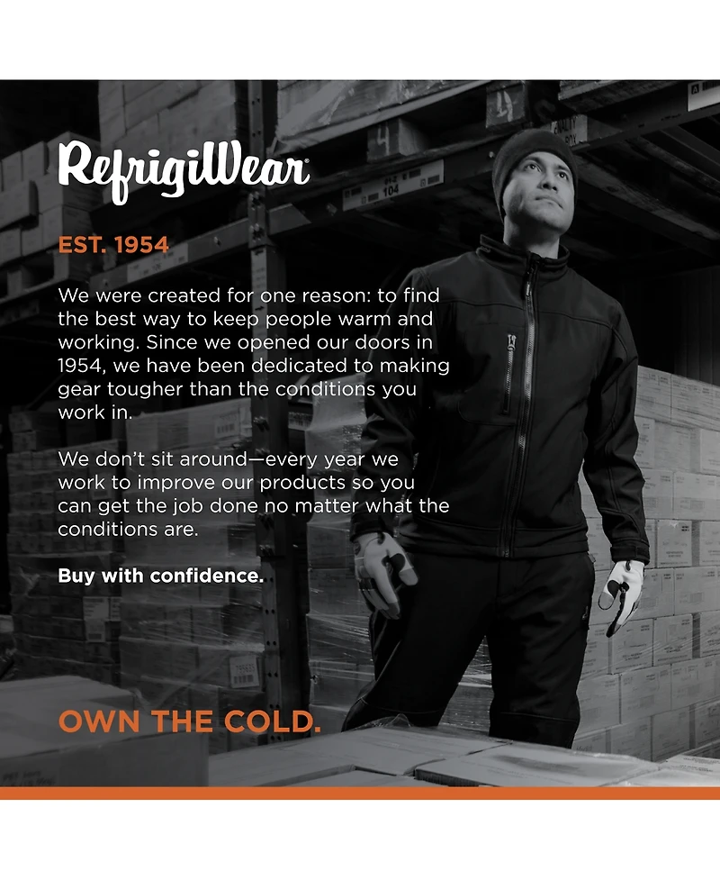 RefrigiWear Men's Warm Insulated Softshell Jacket with Soft Micro-Fleece Lining