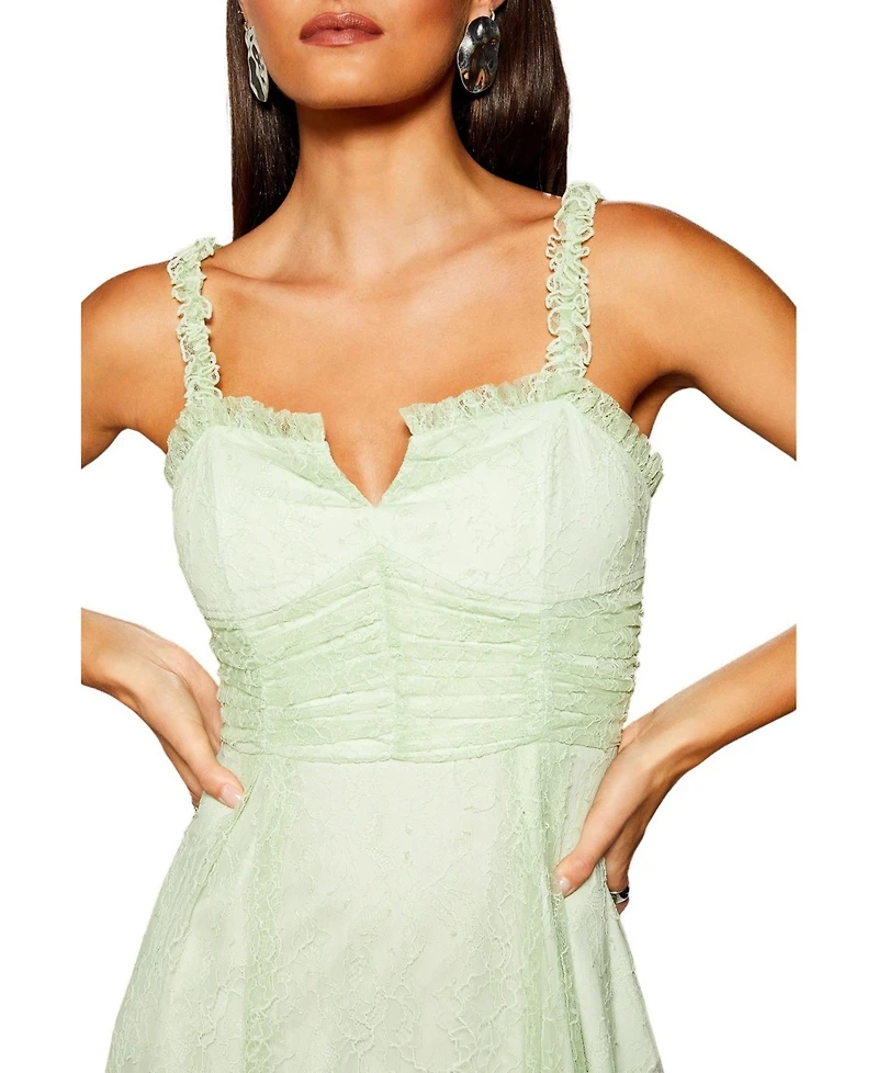 Warehouse Women's Runway Lace Detail Maxi Dress