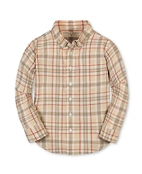Hope & Henry Little and Big Boys' Organic Long Sleeve Stretch Poplin Shirt