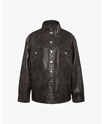 WeWoreWhat Women's 90'S Leather Jacket