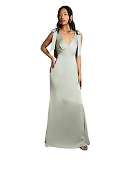 Coast Women's Satin Back Maxi Bridesmaid Dress