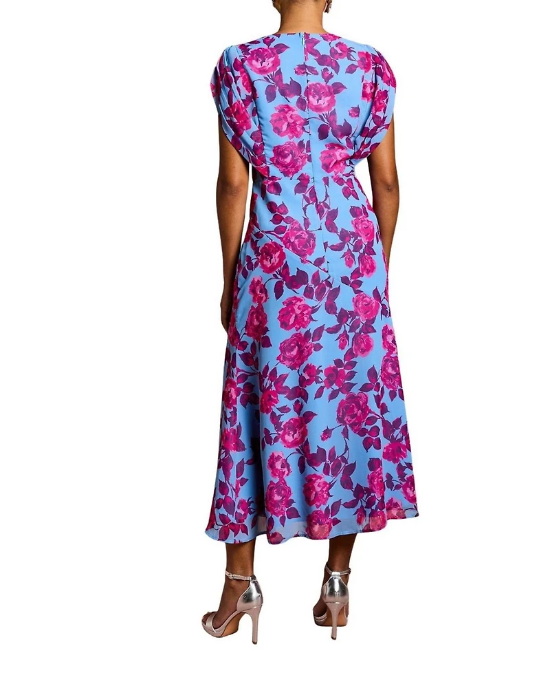 Coast Women's Short Sleeve Chiffon Midi Dress