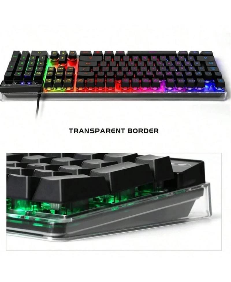 risokeys Rgb Backlit Keyboard With 104 Key PCLaptop Gaming Keyboard And Mouse Combo