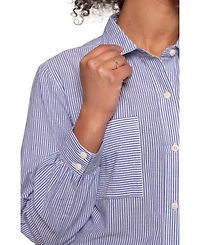 Celtic & Co. Women's Side Split Striped Shirt