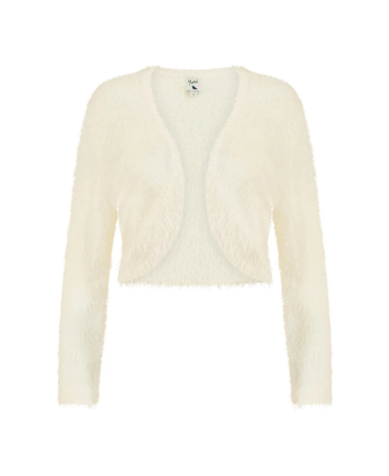 Yumi Soft Eyelash Knit Bolero