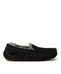Dearfoams Men's Fireside By Melbourne Genuine Shearling Moccasin Slipper