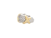 Rivka FriedmanMixed Metal + Cz Criss Cross Ring