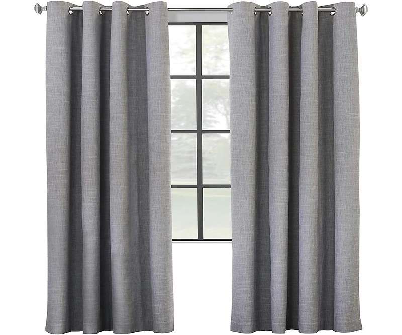 Commonwealth Maya Grommet Curtain Panel Window Dressing - 52"x108", Grey