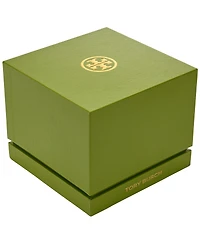 Tory Burch Women's The Pierced Small Quartz Two-Hand Rose Gold Leather, 30mm