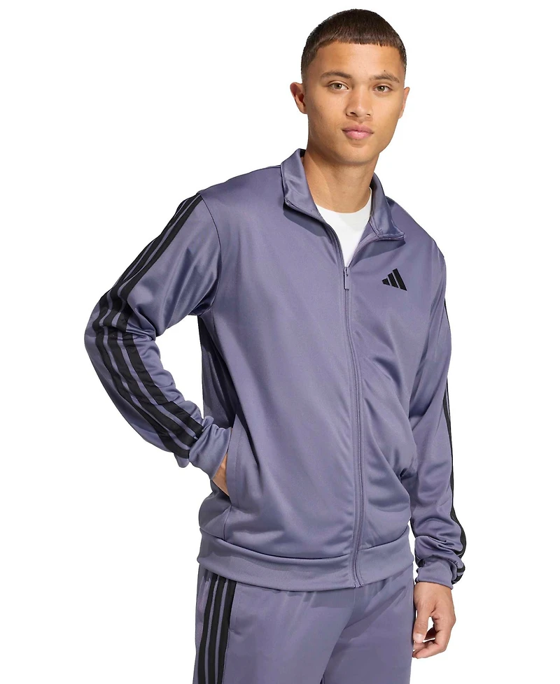 adidas Men's 3 Stripes Tricot Regular Track Top