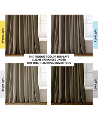Half Price Drapes Denver Taupe Signature Velvet Blackout Curtain