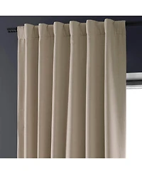 Half Price Drapes Safari Tan Faux Linen Hotel Blackout Curtain