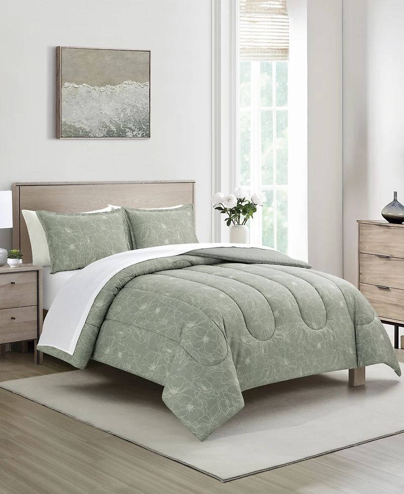 Sunham Julia Floral 3-Pc. Comforter Sets