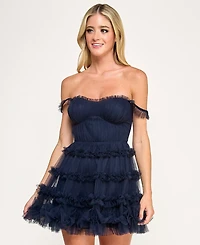 Seni & Cade Juniors' Strapless Mini Dress