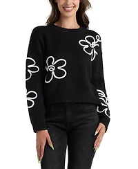Bcx Juniors' Cropped Pull-On Long-Sleeve Sweater
