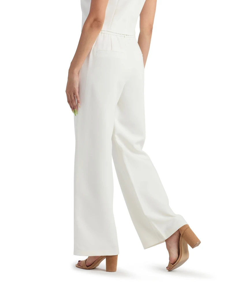 Bcx Juniors' Twill Pleated Wide Leg Pants