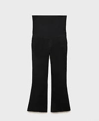 Mango Women's Maternity Flared Cropped Jeans