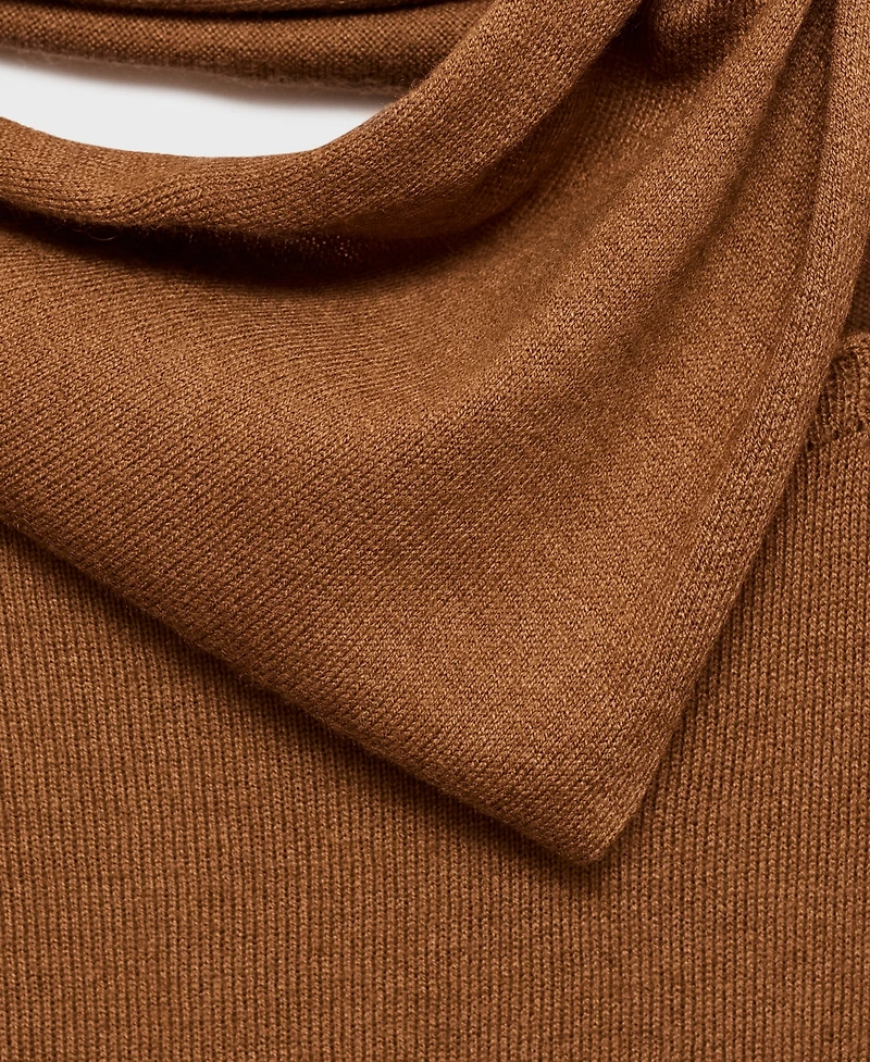Mango Women's Scarf Fine-Knit Sweater