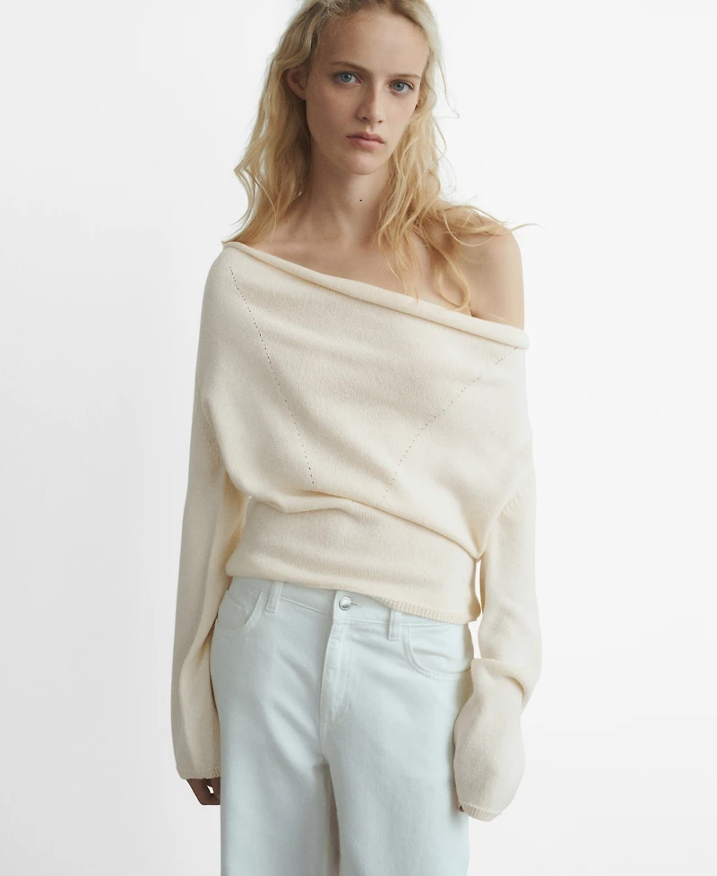 Mango Women's Cowl Neck Sweater