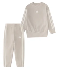 adidas Baby Boys 2-Piece Winterized Pull-On Sweatshirt and Joggers Set
