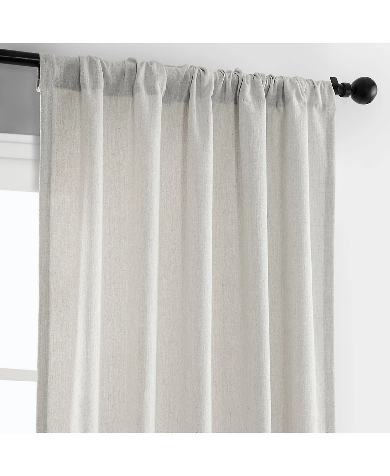 Half Price Drapes Light Sand Simply Faux Linen Curtain Pair (2 Panels)