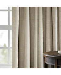 Half Price Drapes Light Beige Grommet Performance Linen Hotel Blackout Curtain