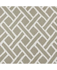 Half Price Drapes Martinique Taupe Geometric Printed Cotton Room Darkening Curtain