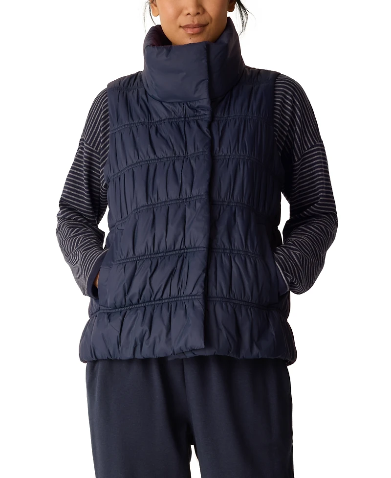 Eileen Fisher Women's High-Collar Ruched Vest