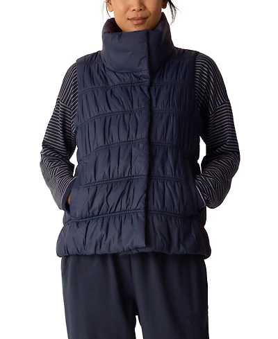 Eileen Fisher Women's High-Collar Ruched Vest