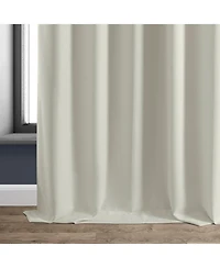 Half Price Drapes Off White Faux Linen Hotel Blackout Curtain