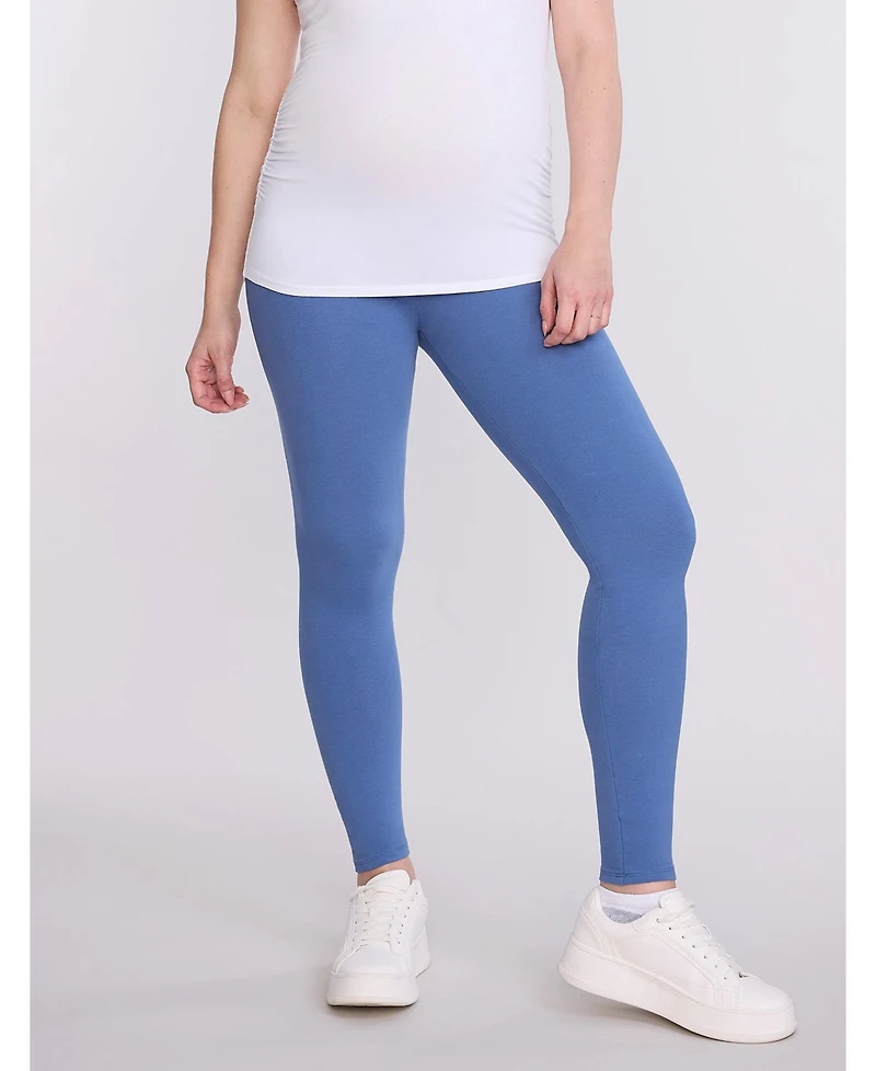 Motherhood Maternity Women's Essential Stretch Secret Fit Over the Belly Leggings