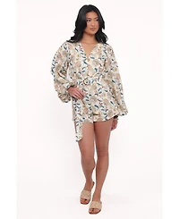 Petal and Pup Women's Soul Belted Romper - Paisley