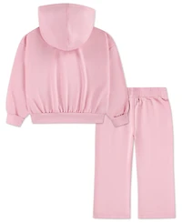 Nike Girls 2T-6X 2-Piece Full-Zip Hoodie and Flared Pants Set