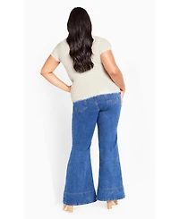 Avenue Women's Plus Cali Collar Sweater