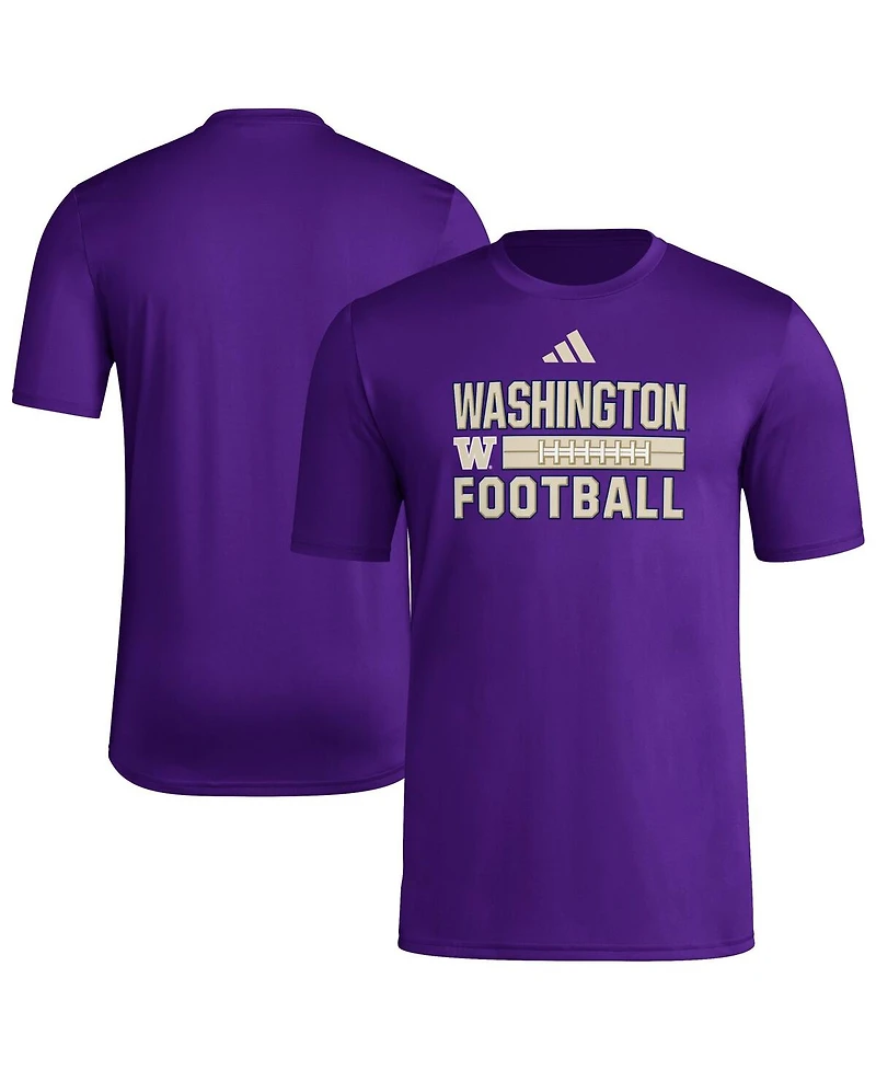 Adidas Men's Purple Washington Huskies Locker Laces Out Pre-Game T-Shirt