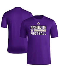 Adidas Men's Purple Washington Huskies Locker Laces Out Pre-Game T-Shirt