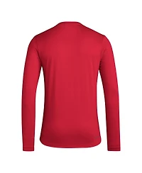 Adidas Men's Crimson Indiana Hoosiers On-Court Pregame Long Sleeve T-Shirt