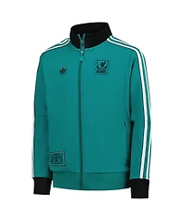 Adidas Big Boys and Girls Green Liverpool Terrace Icons Full-Zip Track Jacket