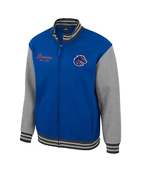 Colosseum Men's Royal Boise State Broncos Ambi-Turner Full-Zip Varsity Jacket