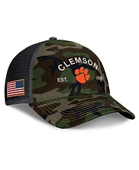 Nike Men's Camo Clemson Tigers 2025 Military Appreciation Rise Adjustable Trucker Hat