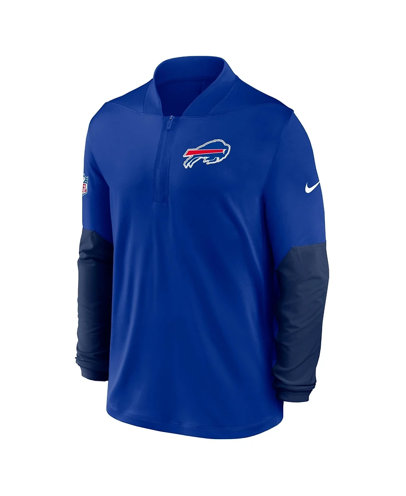 Nike Men's Royal Buffalo Bills Sideline Dri-fit Half-Zip Pullover Hoodie