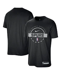 Nike Men's Black San Antonio Spurs 2025/26 On-Court Flare Performance Practice T-Shirt