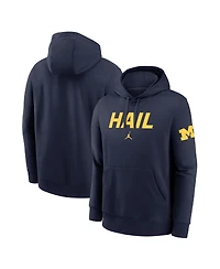 Jordan Men's Navy Michigan Wolverines Nickname Club Fleece Pullover Hoodie