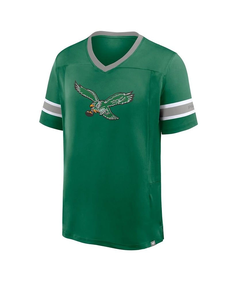 Fanatics Men's Kelly Green Philadelphia Eagles Hometown Premium Hashmark V-Neck T-Shirt