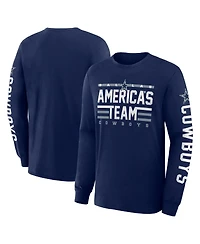 Fanatics Men's Navy Dallas Cowboys Hometown Sweep Legacy Long Sleeve T-Shirt