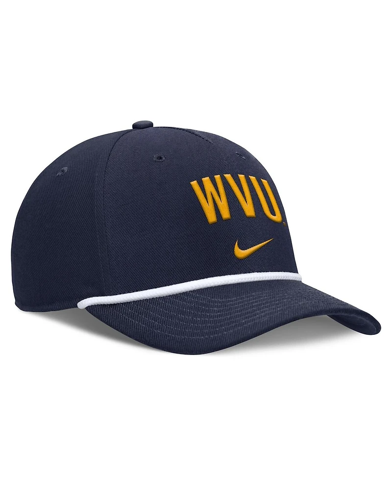 Nike Men's Navy West Virginia Mountaineers Rise Campus Adjustable Hat