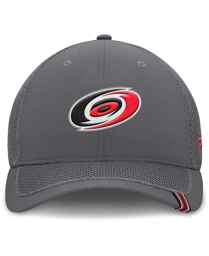 Fanatics Men's Gray Carolina Hurricanes Clincher Team Stripes Flex Hat