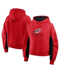 Fanatics Women's Red Carolina Hurricanes Back Check Boxy Hoodie